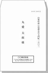 宛名（社名入り・名前）角2