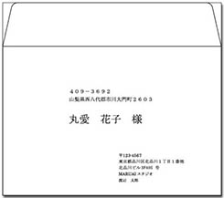 宛名（ヨコ書き）洋1